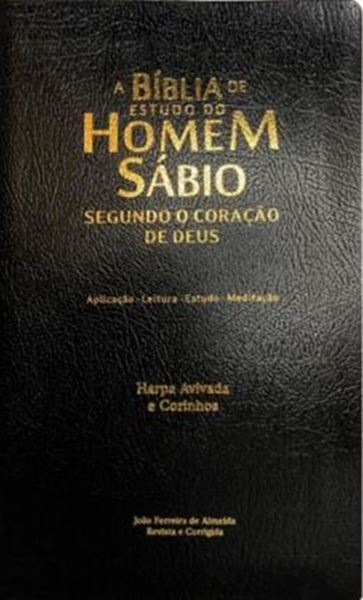Picture of BIBLIA DO HOMEM SABIO SEGUNDO O CORACAO DE DEUS ARC C/ HARPA COVERBOOK LUXO - PRETO