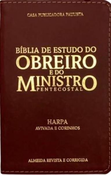 Picture of BIBLIA DO OBREIRO E DO MINISTRO PENTECOSTAL ARC COM HARPA CAPA PU BORDO
