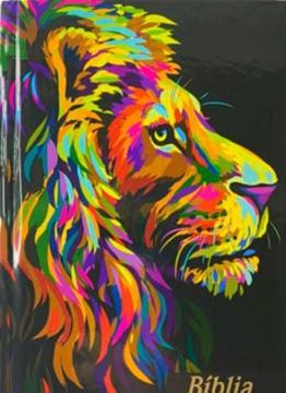 Imagem de BIBLIA JOVEM CAPA DURA ARC HARPA E CORINHOS - MOD.04 - LEAO PINTURA PERFIL