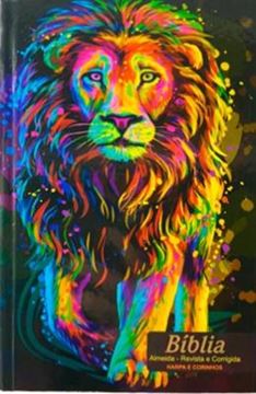 Imagem de BIBLIA JOVEM CAPA DURA ARC HARPA E CORINHOS - MOD.05 - LEAO PINTURA INTEIRO