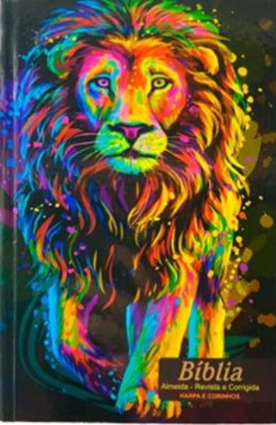 Picture of BIBLIA JOVEM CAPA DURA ARC HARPA E CORINHOS - MOD.05 - LEAO PINTURA INTEIRO