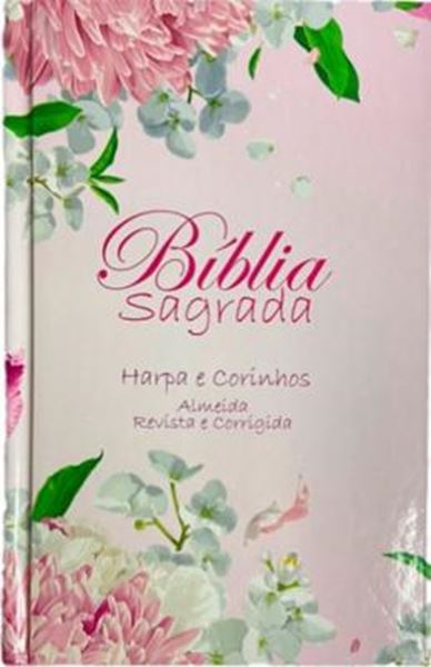 Picture of BIBLIA JOVEM CAPA DURA ARC HARPA E CORINHOS - MOD.06 - FLORAL DALIA