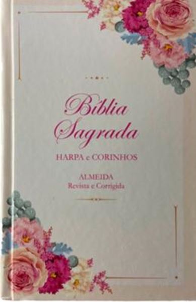 Picture of BIBLIA JOVEM CAPA DURA ARC HARPA E CORINHOS - MOD.08 - FLORAL BUQUÊ