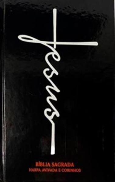 Picture of BIBLIA JOVEM CAPA DURA ARC HARPA E CORINHOS - MOD.12 - JESUS PRETA