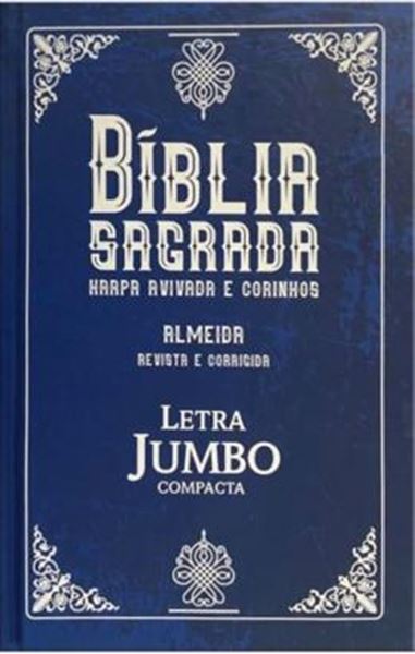Picture of BIBLIA JUMBO ARC COM HARPA E CORINHOS - CAPA DURA - COMPACTA - CLASSICA AZUL