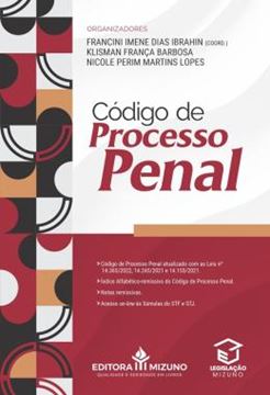 Imagem de CODIGO DE PROCESSO PENAL - 1ª ED. (2023)