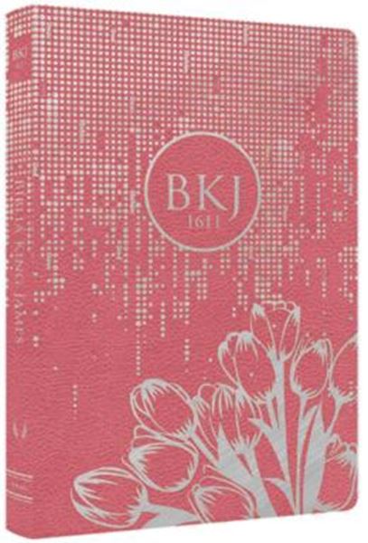 Picture of BIBLIA KING JAMES 1611 ULTRAFINA SLIM COM SUBSTITULOS - ROSA TULIPA