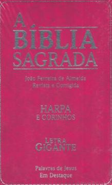 Imagem de BIBLIA SAGRADA EVANGELICA - ROSA - HARPA E CORINHOS