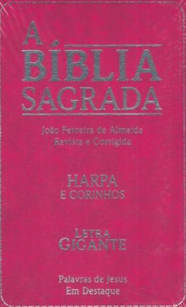 Picture of BIBLIA SAGRADA EVANGELICA - ROSA - HARPA E CORINHOS