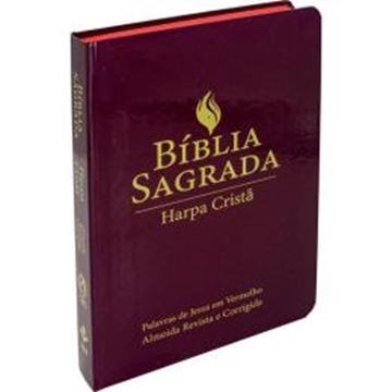 Imagem de BIBLIA SAGRADA LETRA GRANDE COM HARPA CRISTA - CAPA SEMIFLEXIVEL ILUSTRADA, FLORAL - 4ª ED