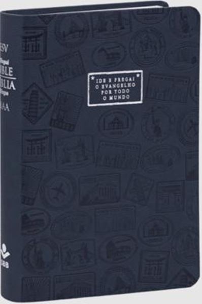 Picture of BIBLIA BILINGUE PORTUGUES (NAA) - INGLES (ESV) - CAPA AZUL MARINHO