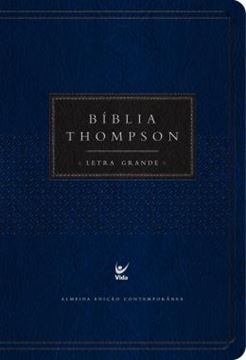 Imagem de BIBLIA THOMPSON - AEC - LETRA GRANDE - CP  AZUL E PRETA C INDICE