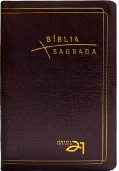 Picture of BIBLIA SAGRADA A21 LUXO - COURO BONDED BORDO C/ REFERENCIAS CRUZADAS - 3ª ED
