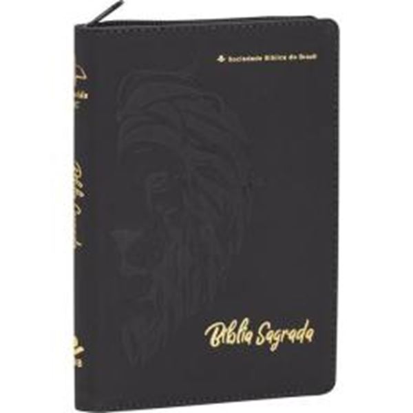 Picture of BIBLIA LINHA OURO - LEAO, CAPA PRETA, INDICE DIGITAL, BEIRA PINTADA E ZIPER - 4ª ED
