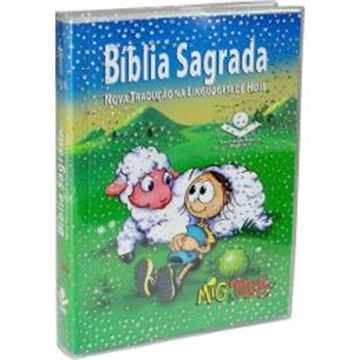 Imagem de BIBLIA SAGRADA MIG E MEG - CAPA ILUSTRADA CORDEIRO