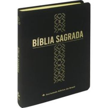 Imagem de BIBLIA LINHA OURO - CRUZ, CAPA PRETA