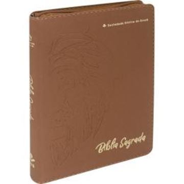 Imagem de BIBLIA LINHA OURO - LEAO, CAPA CARAMELO COM ZIPER - 3ª ED