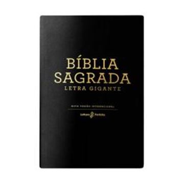 Imagem de BIBLIA NVI, COURO SOFT, PRETO, LETRA GIGANTE, LEITURA PERFEITA