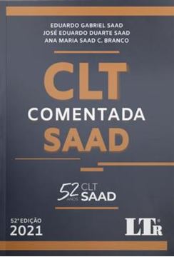 Imagem de CLT COMENTADA SAAD - 52ª ED