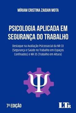 Imagem de PSICOLOGIA APLICADA EM SEGURANCA DO TRABALHO - 7ª ED
