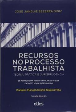 Imagem de RECURSOS NO PROCESSO TRABALHISTA - 5º ED