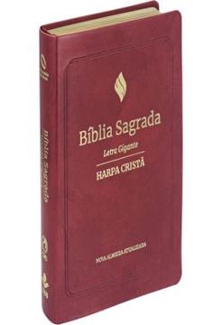 Imagem de BIBLIA GRANDE HARPA CRISTA LUXO LETRA GIGANTE VINHO - NAA