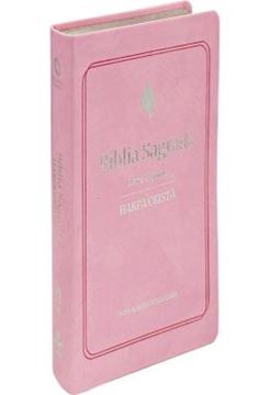 Imagem de BIBLIA GRANDE HARPA CRISTA LUXO LETRA GIGANTE ROSA CLARO - NAA