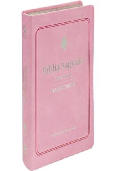 Picture of BIBLIA GRANDE HARPA CRISTA LUXO LETRA GIGANTE ROSA CLARO - NAA