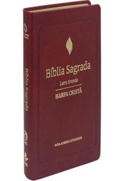Imagem de BIBLIA GRANDE HARPA CRISTA LUXO LETRA GRANDE VINHO - NAA