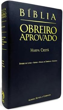 Imagem de BIBLIA OBREIRO APROVADO - MEDIA LUXO - HARPA CRISTA - PRETA