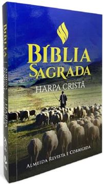 Imagem de BIBLIA GRANDE HARPA CRISTA SLIM BROCHURA REBANHO (AZUL)