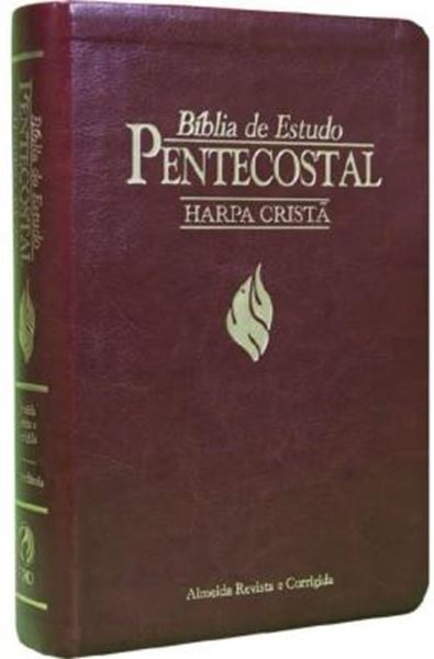 Picture of BIBLIA DE ESTUDO PENTECOSTAL - MEDIA LUXO HARPA VINHO