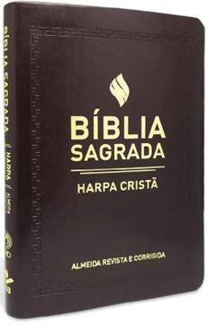 Imagem de BIBLIA GRANDE HARPA CRISTA SLIM LUXO (MARROM)