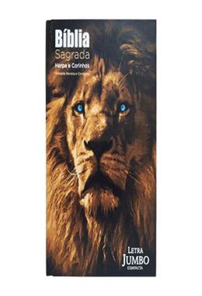 Picture of BIBLIA JUMBO ARC COM HARPA E CORINHOS - CAPA DURA - COMPACTA - LEAO VETOR