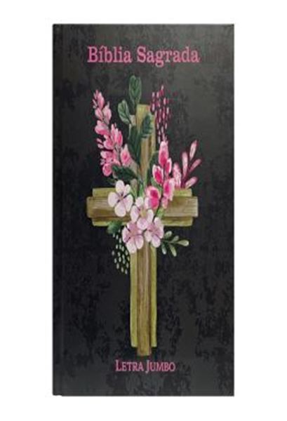 Picture of BIBLIA JUMBO ARC PJV COM HARPA E CORINHOS - CAPA DURA - CRUZ FLORES