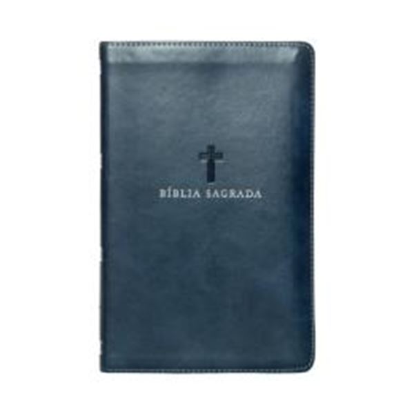 Picture of BIBLIA NVI, LETRA GRANDE, COURO-SOFT AZUL, LEITURA PERFEITA