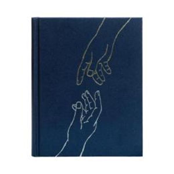 Picture of BIBLIA NVI COM ESPACO PARA ANOTACOES, TECIDO AZUL SOBRE CAPA DURA, LEITURA PERFEITA, MAOS QUE ORAM