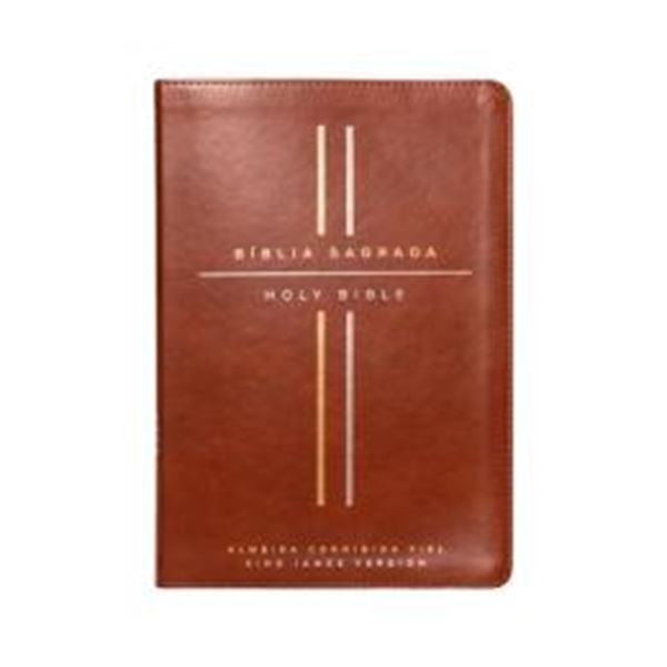 Picture of BIBLIA BILINGUE - PORTUGUES/INGLES - ACF/KJV - COURO-SOFT MARROM - LEITURA PERFEITA
