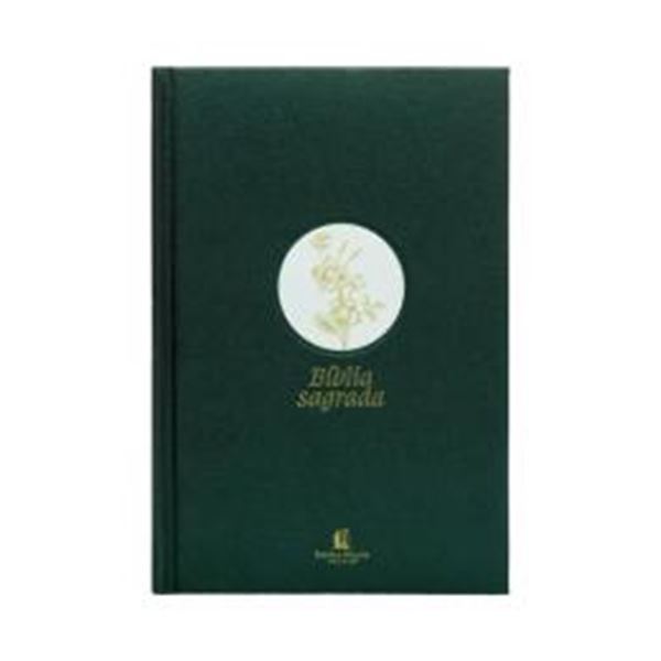 Picture of BIBLIA SLIM NVI - LETRA GRANDE - TECIDO VERDE SOBRE CAPA DURA - FLOR MINIMALISTA