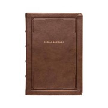 Imagem de BIBLIA SLIM NVI - LETRA GRANDE - COURO-SOFT MARROM - LUXO - BARROCA