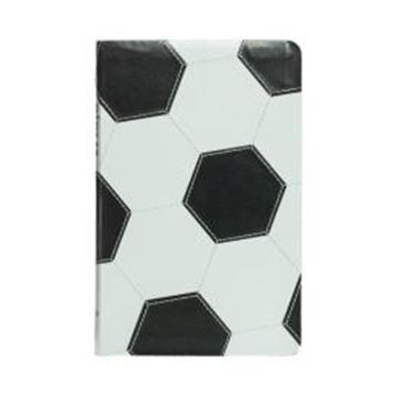 Imagem de BIBLIA NVI SLIM, CAPA DE FUTEBOL, COURO-SOFT PRETO E BRANCO, LUXO
