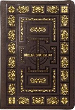 Imagem de BIBLIA SAGRADA CATOLICA NTLH, MOLDURAS, COURO SOFT MARROM, LEITURA PERFEITA