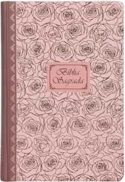 Imagem de BIBLIA SAGRADA CATOLICA NTLH, ROSAS, CAPA DURA ROSA COM LOMBADA EM TECIDO, LEITURA PERFEITA