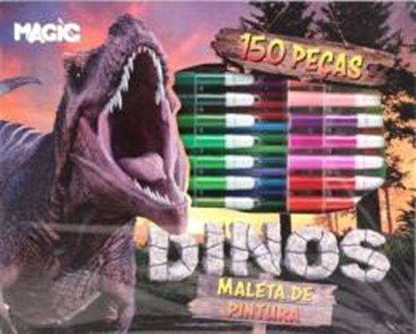 Picture of MALETA DE PINTURA 150 PECAS DINOS 