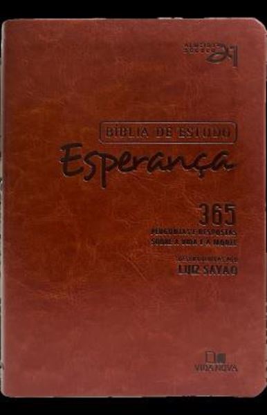 Picture of BIBLIA DE ESTUDO ESPERANCA - CAPA COURO SIMULADO - 365 PERGUNTAS E RESPOSTAS SOBRE A VIDA E A MORTE - 2ª ED