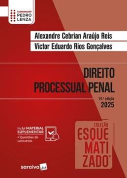 Imagem de COLECAO ESQUEMATIZADO - DIREITO PROCESSUAL PENAL - 14ª ED