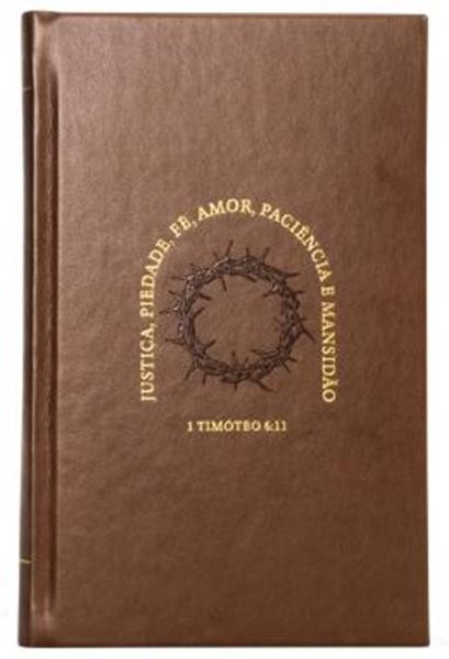 Picture of BIBLIA NVI, LETRAS DE JESUS EM VERMELHO, COURO-SOFT MARROM SOBRE CAPA DURA, TIMOTEO