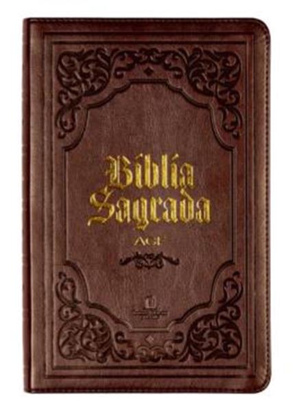 Picture of BIBLIA SAGRADA SLIM ACF, LUXO, COURO-SOFT, MARROM