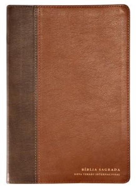Picture of BIBLIA NVI COM ESPACO PARA ANOTACOES, LETRA GRANDE, COURO SOFT, LEITURA PERFEITA, MARROM COM CANTONEIRAS