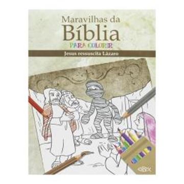 Imagem de MARAVILHAS DA BIBLIA PARA COLORIR - JESUS RESSUSCITA LAZARO DOS MORTOS